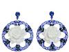 Diverse femei tarina tarantino  - china blue flower disc earrings -