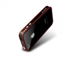 Bumper Apple iPhone 4/4S Navjack Trim Deluxe cu Swarovsky - Passion Red