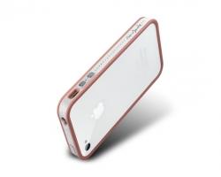 Bumper Apple iPhone 4/ 4S Navjack Trim Deluxe cu Swarovsky - Honey Pink