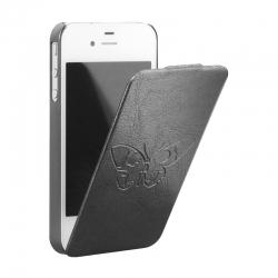 Husa Apple iPhone 4/ 4S Zadig&Voltaire Butterfly Flip - argintiu