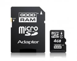 Card memorie microSD 4Gb GOODRAM cu adaptor SD