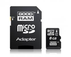 Card memorie microSD 8Gb GOODRAM cu adaptor SD