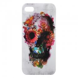 Carcasa iPhone 5 TPU Hard imprimat - Flower Skull
