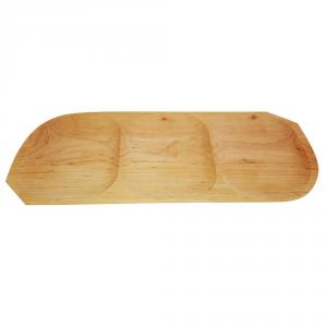 Platou din lemn cu 3 compartimente 68 x 29 cm