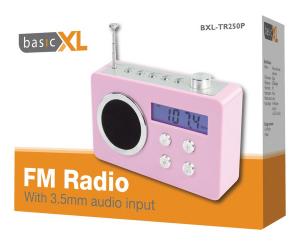 Radio portabil roz BasicXL - BXL-TR250P