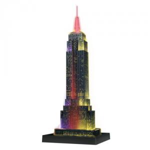 PUZZLE 3D EMPIRE STATE BUILDING   LUMINEAZA NOAPTEA, 216 PIESE