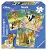 Puzzle bambi, 3 buc in cutie, 25/36/49 piese