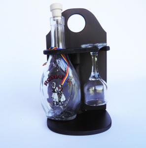 Minibar din lemn cu sticla si paharut CDT-40-OSH