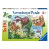 Puzzle dinozauri, 3x49 piese