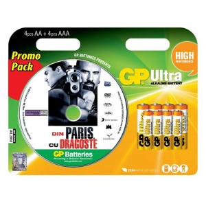 Baterii ultra alcaline GP cu DVD - Din Paris cu dragoste