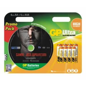 Baterii ultra alcaline GP cu DVD - Jocul supravietuirii