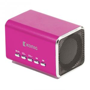 Boxa portabila MP3, roz, Konig