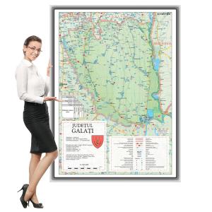 Harta Galati in rama de aluminiu