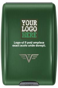 Portofel personalizat verde Tru Virtu Oyster