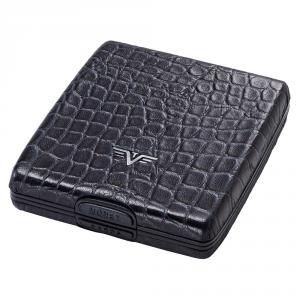 Portofel piele Croco Black Tru Virtu Money & Cards - Leather Line
