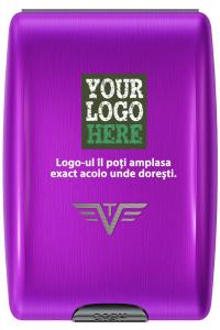 Portofel personalizat violet Tru Virtu Oyster