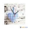 Ceas de perete din mdf - inima albastra - my clock