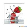 Ceas de perete din mdf - capsune - my clock