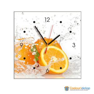 Ceas de perete din MDF - portocala - My Clock