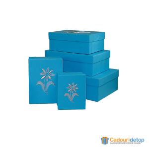 Cutie dreptunghiulara pentru cadou - albastru