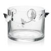 Vaza cilindrica medie cristal cu fluturi argintati