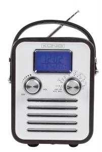 Radio AM-FM cu afisare calendar si temperatura maro Konig - HAV-TR200BR