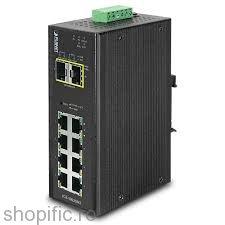 IP30 Industrial 8* 1000TP + 2* 100/1000F SFP Full Managed Ethernet Switch