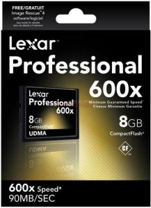 Lexar - Card CF 8GB (600x)