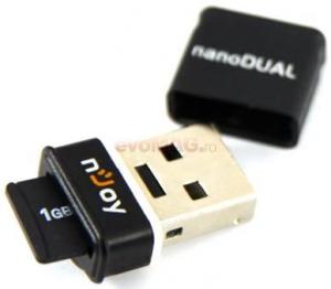 NJoy -  Stick USB nanoDUAL 16GB  (Cel mai mic Stick USB)