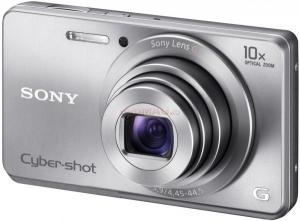 Sony - Promotie Aparat Foto Digital DSC-W690 (Argintiu), Filmare HD + Card 4GB + Husa