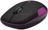 Logitech - mouse optic wireless m345 (negru/roz)