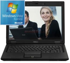 ASUS - Lichidare Laptop B80A-4P018E (Core 2 Duo T6400, 14", 3GB, 250GB, 9 celule, FingerPrint, Windows Vista Business, Mouse inclus) + CADOURI