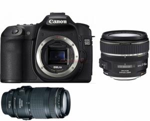 Canon - EOS 50D Body +   (Obiectiv 17-85mm f4-5.6 IS + 70-300mm f/4-5.6 IS)