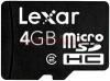 Lexar -  Card microSDHC 4GB (Class 2) + Adaptor SD