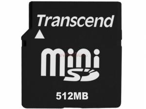 Transcend - Card miniSD 512MB
