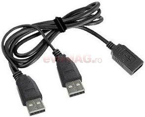 Gembird - Cablu prelungitor USB 2.0, 1.8m (conector suplimentar AM)