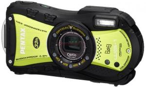 PENTAX - Camera Foto Digitala Optio WG-1 GPS (Verde) GPS integrat, Rezistent la apa, inghet, soc si praf