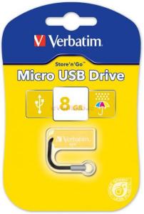 Verbatim - Stick USB Verbatim Micro 8Gb (Galben)