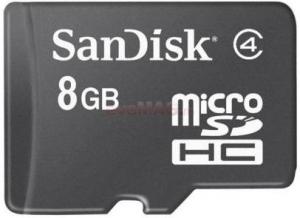 SanDisk - Cel mai mic pret! Card microSDHC 8GB (Class 4)