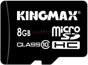 Kingmax - Cel mai mic pret!  Card microSDHC 8GB (Class 10) + Adaptor SD