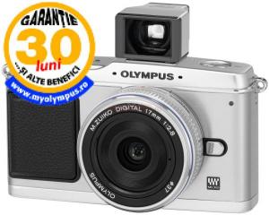 Olympus - Camera Foto Pen E-P1 Argintie (Body + Obiectiv M.ZUIKO DIGITAL 17mm 1:2.8 Pancake argintiu) + CADOU