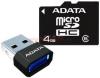 A-data - card microsdhc 4gb (class 6) + card reader