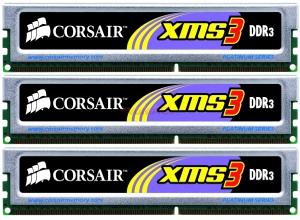 Corsair - Exclusiv evoMAG! Memorii XMS3 Classic Purple DDR3, 3x2GB, 1333MHz (9-9-9-24)