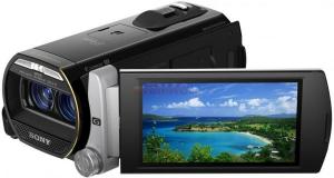 Sony - Promotie Camera Video HDR-TD20VE (Neagra), Filmare Full HD si 3D, 20.4 Megapixeli, Ecran 3D Tactil, 64GB