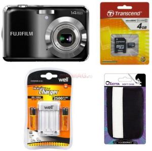 Fujifilm - Promotie  Camera Foto Digitala Finepix AV200 (Neagra) + Card SD 4GB + Husa + Incarcator + Acumulatori 2500mAh + CADOU