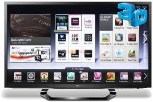 LG - Promotie   Televizor 55" 55LM620S, Full HD, 3D, Conversie 2D - 3D, 100 Hz, MCI 400, Dual Play + 4 perechi de ochelari 3D  + CADOU