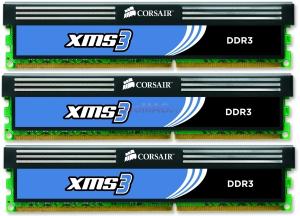 Corsair - Exclusiv evoMAG! Memorii XMS3 Classic Blue DDR3, 3x2GB, 1600MHz (8-8-8-24)
