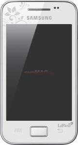 Samsung - Telefon Mobil Samsung Galaxy Ace S5830, 800MHz, Android 2.2, TFT capacitive touchscreen 3.5", 5MP, 150MB (Alb La Fleur)