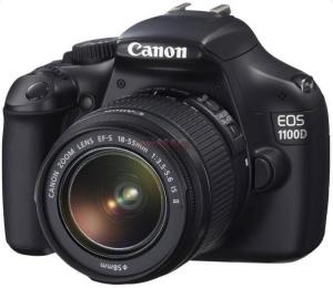 Canon -    Aparat Foto D-SLR EOS 1100D (Negru) cu Obiectiv EF-s 18-55 IS II + CADOURI