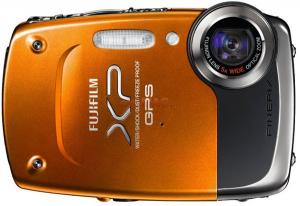 Fujifilm - Aparat Foto Digital Finepix XP-30 (Portocaliu) GPS Integrat, Rezistenta la apa, inghet, soc si praf + CADOU